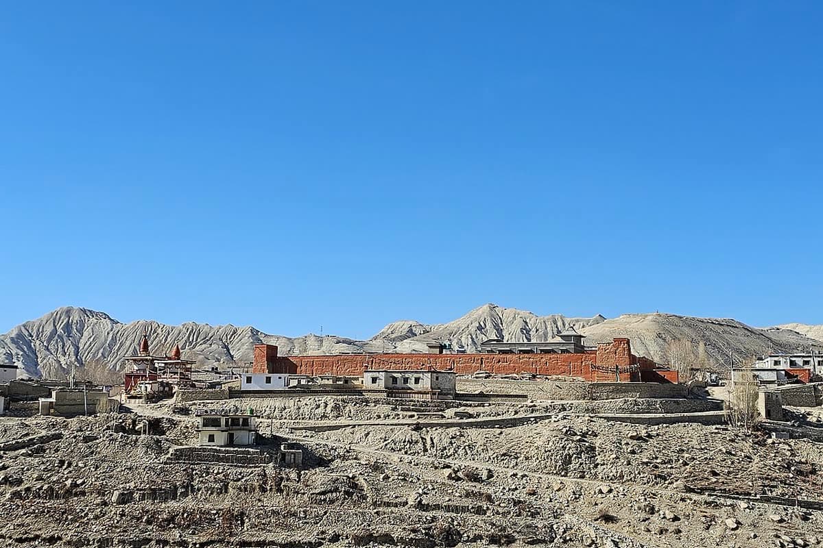 The walled city of Lo Manthang in Upper Mustang